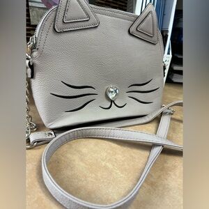 Betsey Johnson Cat Face Crossbody Bag EUC